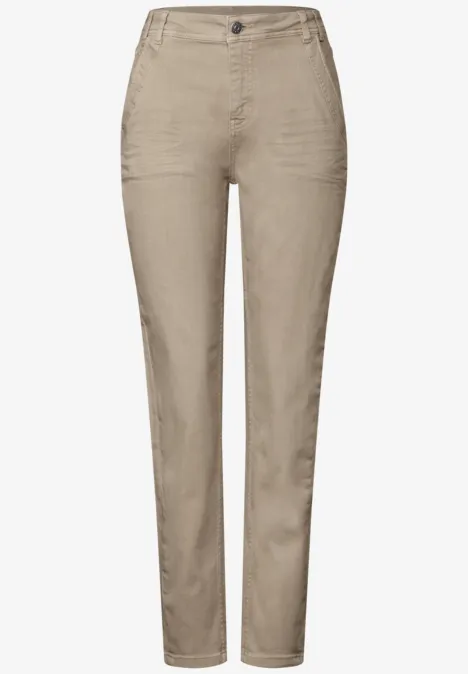 Jeans im Casual Fit Beige Washed