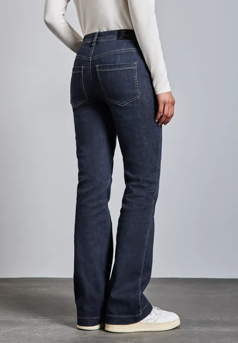 Bootcut Jeans dark indigo slightly washed