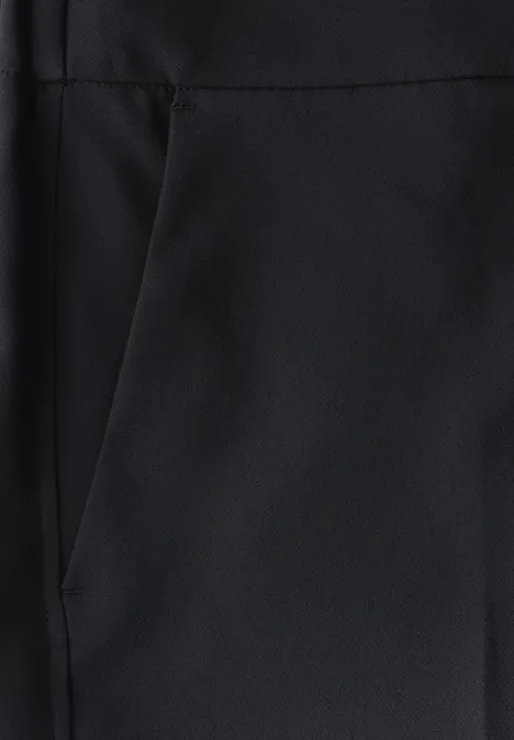 Wide Leg Twill Hose Black