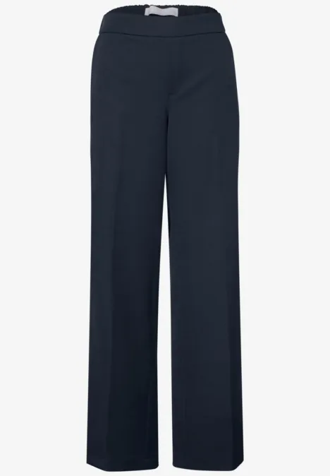 Wide Leg Twill Hose deep blue