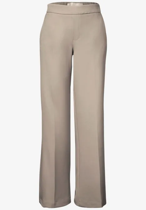 Wide Leg Twill Hose buff grey