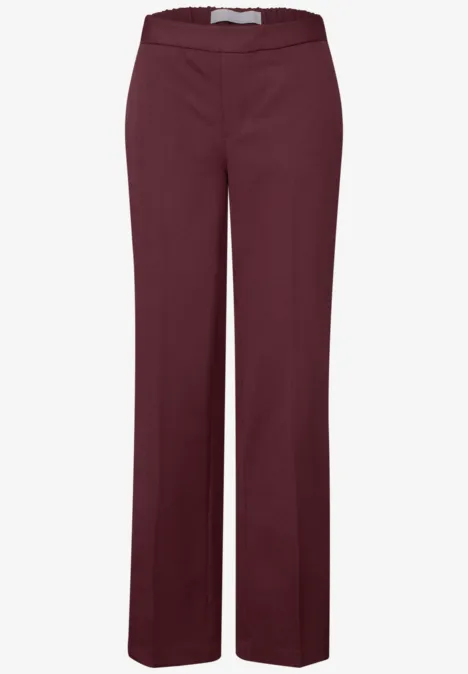 Straight Leg Twill Hose dark cherry red