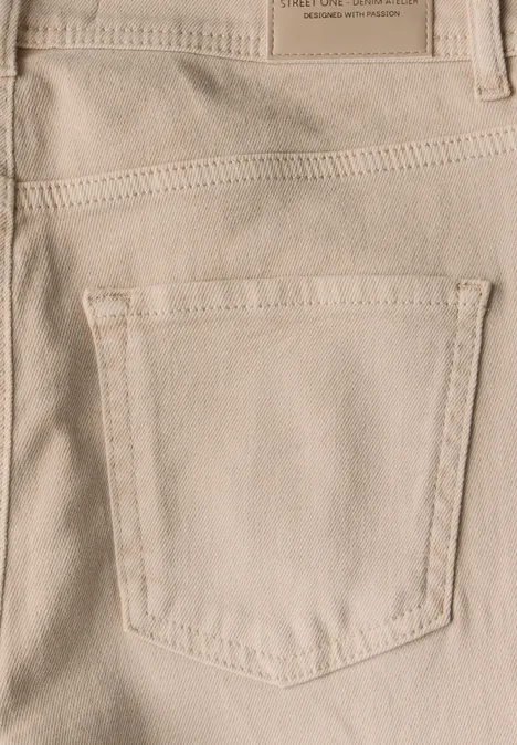 Flared Leg Jeans Barely Beige