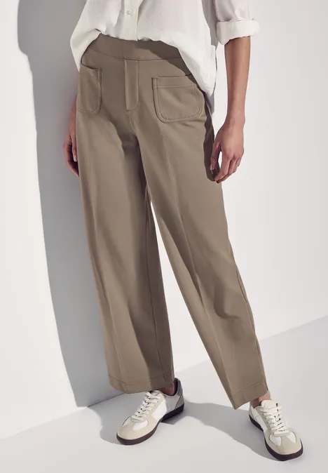 Straight Leg Hose dark mocha beige