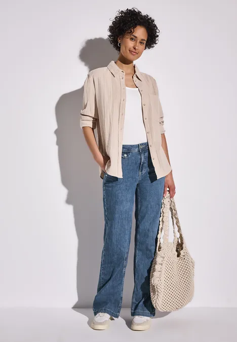 Wide Leg Jeans Soft medium washed
