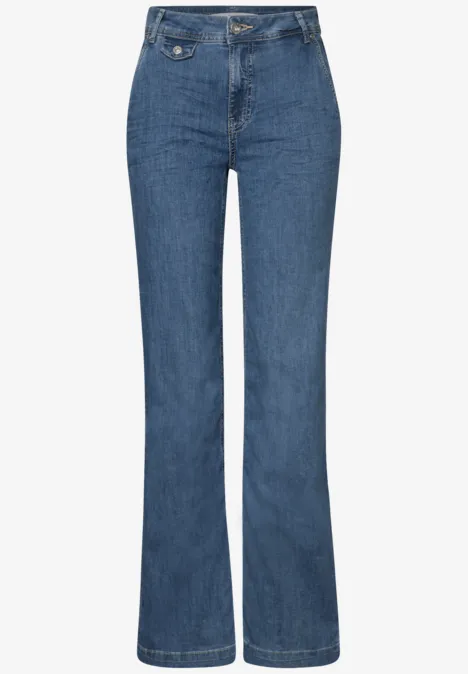 Wide Leg Jeans Soft medium washed
