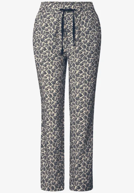 Gemusterte Hose deep blue