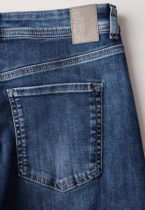 Wide Leg Jeans Dark blue washed