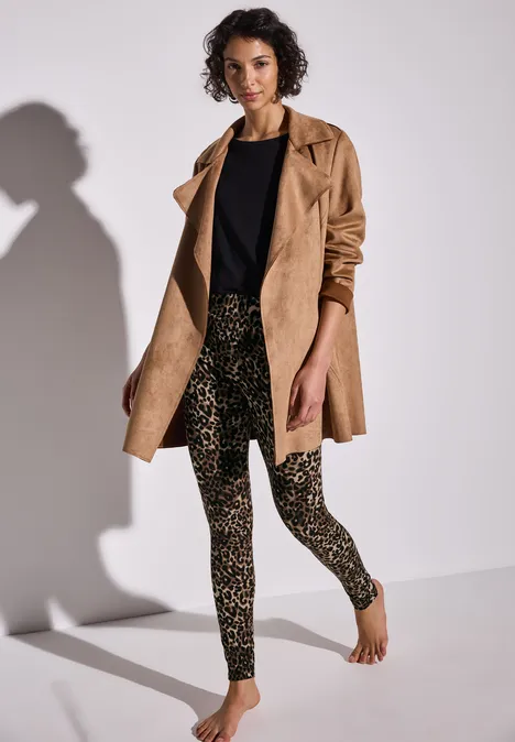 Leggings mit Leo-Muster cub brown