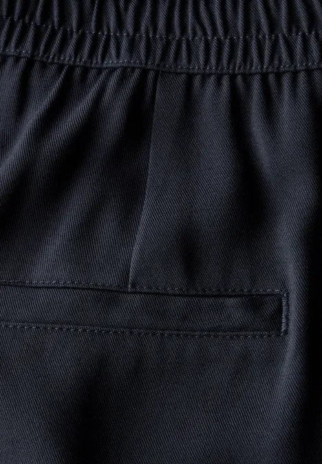 Wide Leg Twill Hose deep blue