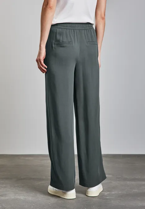 Wide Leg Twill Hose marshy green