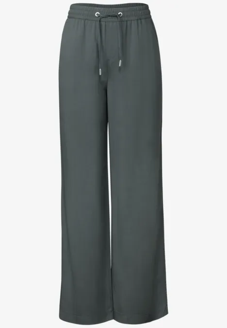 Wide Leg Twill Hose marshy green