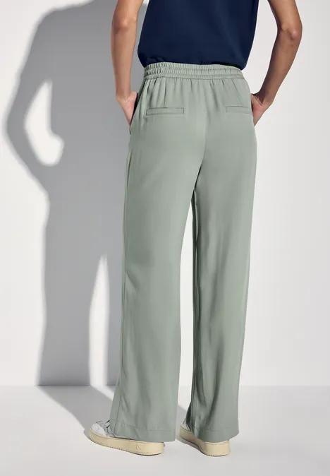 Wide Leg Twill Hose dusty milky green