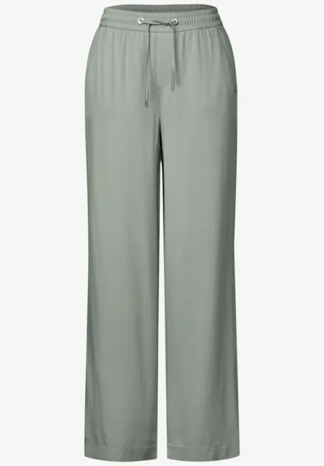 Wide Leg Twill Hose dusty milky green