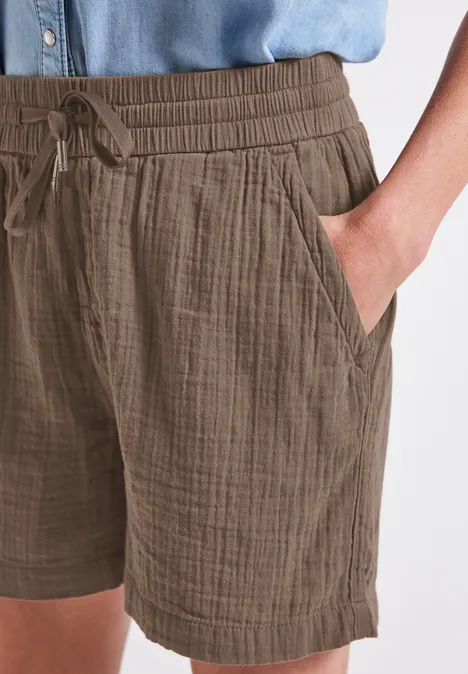 Musselin Shorts mute mocha