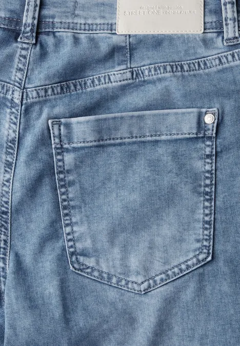 Wide Leg Jeans Medium Blue Random