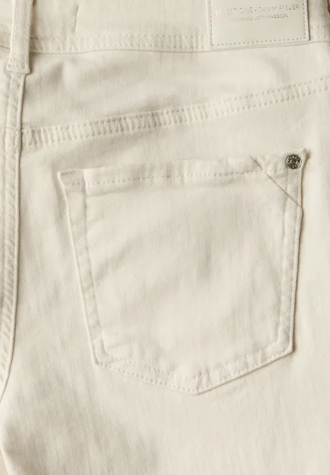 Straight Leg Jeans Ecru washed