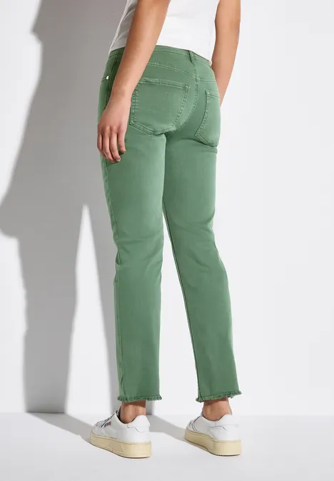 Straight Leg Jeans Peridot Green washed