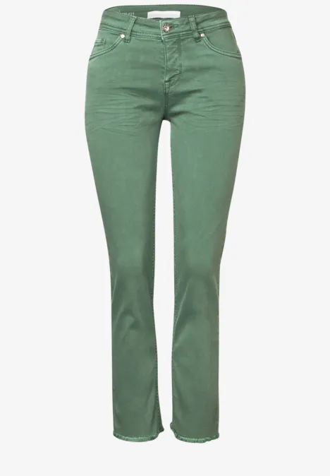 Straight Leg Jeans Peridot Green washed