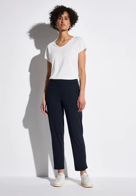 Jersey-Hose im Loose Fit deep blue