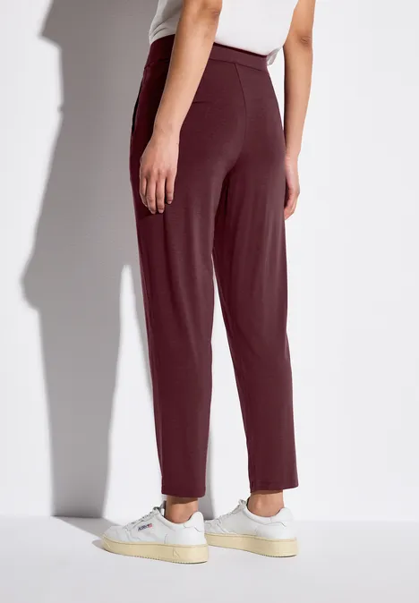 Jersey-Hose im Loose Fit dark cherry red