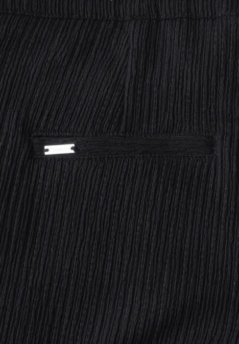 Wide Leg Hose mit Struktur Black