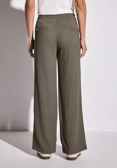 Wide Leg Hose mit Struktur acron brown