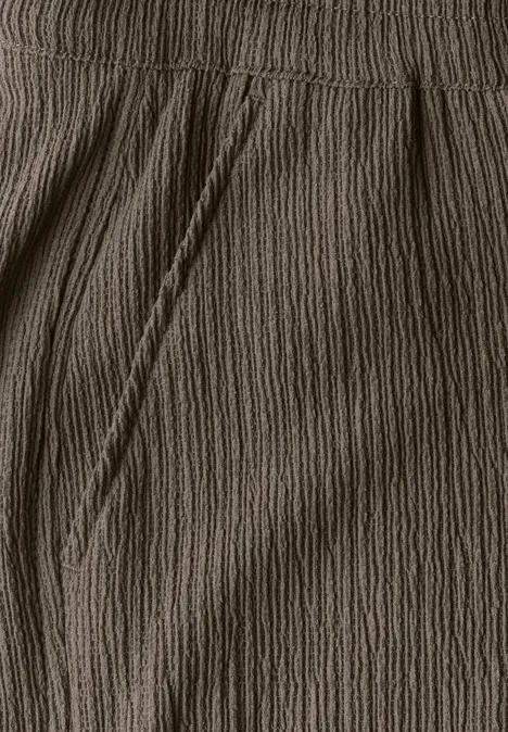 Wide Leg Hose mit Struktur acron brown