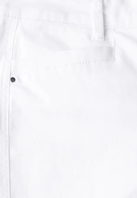 Satin-Hose im Casual Fit White