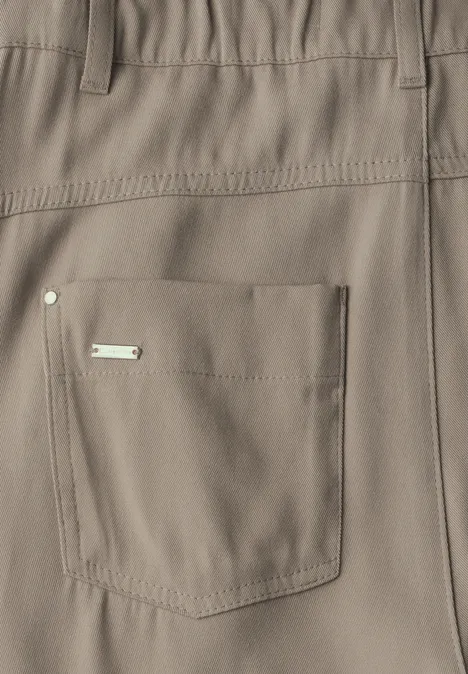 Paperbag Hose im Cargo-Look vintage stone