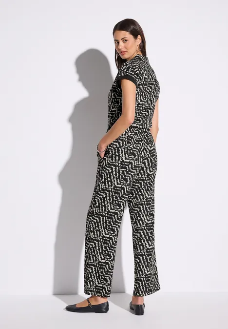 Gemusterter Jumpsuit Black