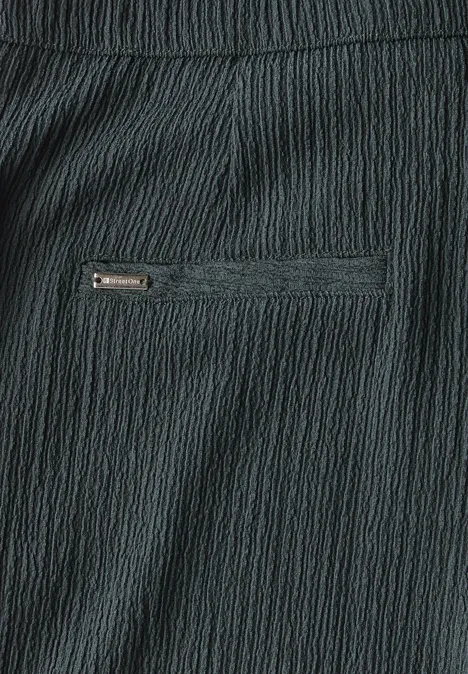 Wide Leg Hose mit Struktur marshy green