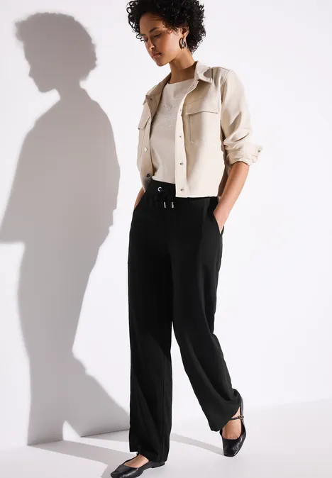 Wide Leg Hose Black