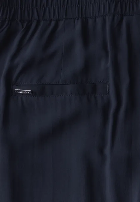 Wide Leg Hose deep blue