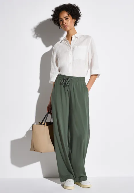 Wide Leg Hose muse green