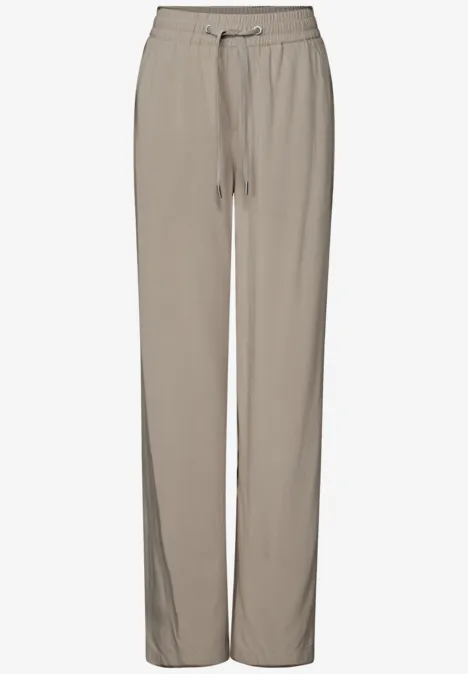 Broeken met wijde pijpen buff grey