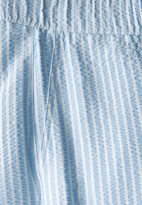 Gestreifte Seersucker Hose original blue
