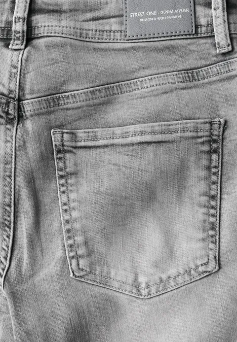Jeans mit Schmucksteinen Light Grey Washed