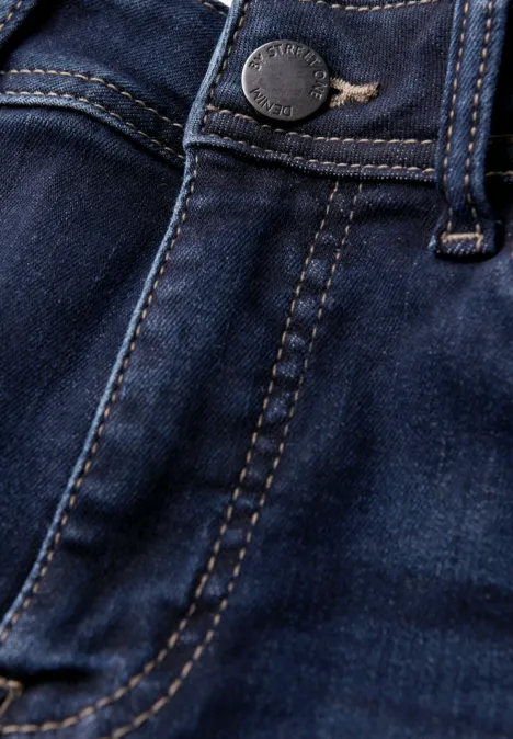Wide Leg Jeans deep indigo soft washed