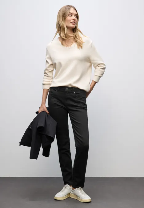 Casual jeans black clean washed