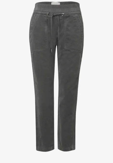 Loose Fit corduroy broek concrete grey
