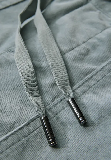 Loose Fit Cordhose washed blue