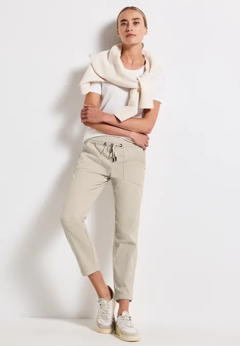 Loose Fit pantalon en velours côtelé malted beige