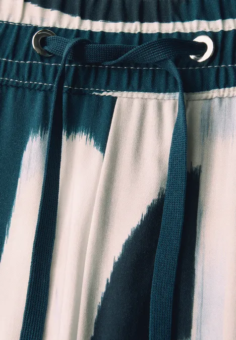 Ikat Wide Leg Hose tide blue