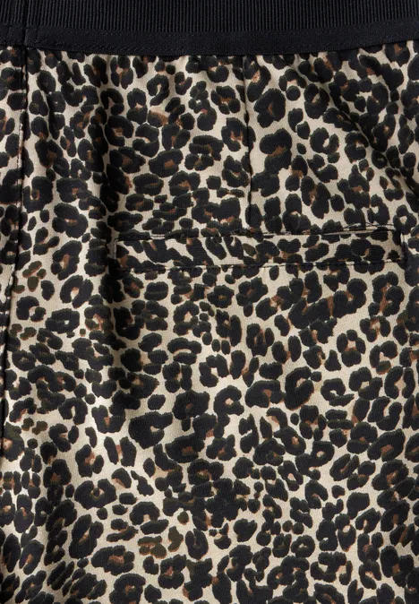 Jersey-Hose mit Leo-Muster Black