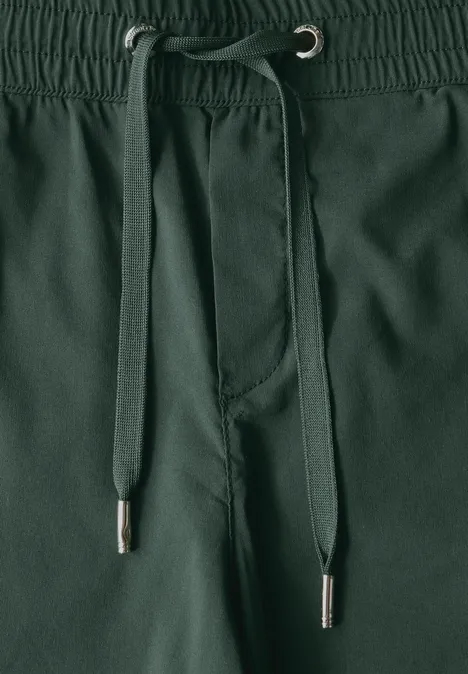 Loose Fit Hose mit Taschen mid green