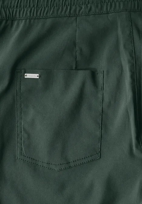 Loose Fit Hose mit Taschen mid green