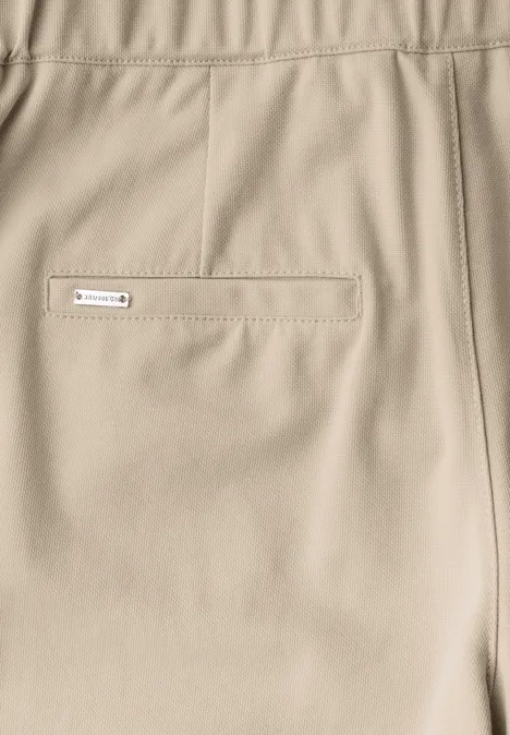 Straight Leg Piqué Hose coastal beige