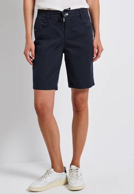 Bermuda mit String-Detail deep blue