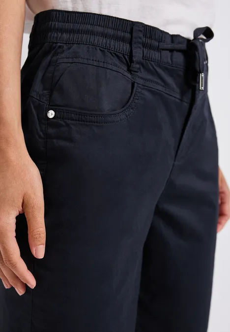 Bermuda mit String-Detail deep blue